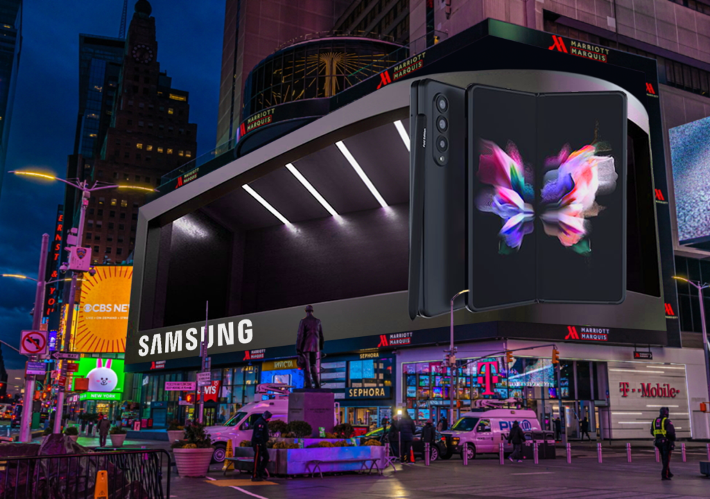 Samsung 3D anamorphic Billboard